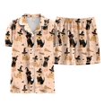 thumbnail image 4 of Halloween Pajama Set for Women 2025 Graphic Button Up Sleepwears Ladies Ctue 2 Piece Top and Shorts Pjs Sets - Short Sleeve V Neck, 4 of 4
