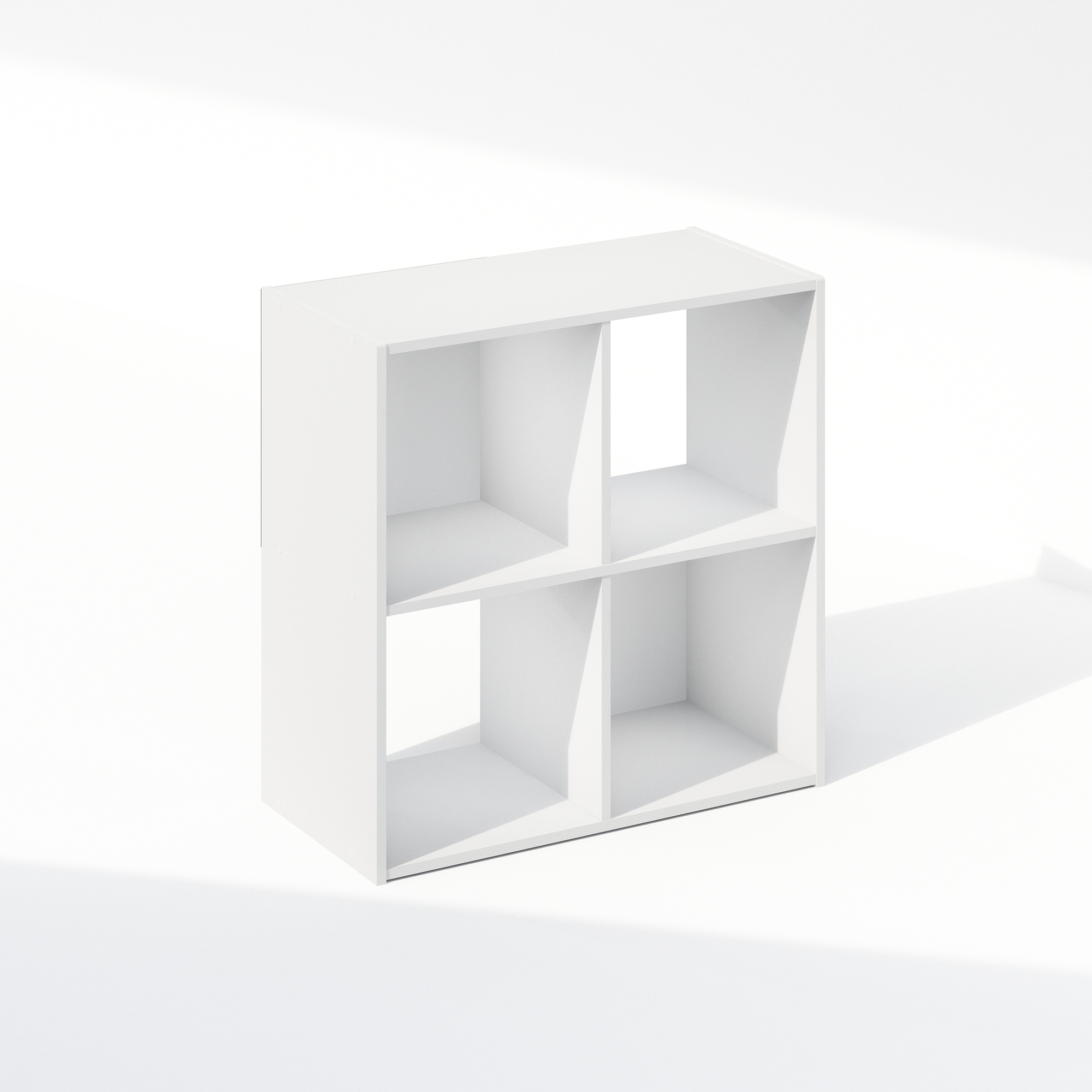 Furinno PELLI CUBIC Storage Cabinet in Bookcase in Bookshelf in 4-Cube in White