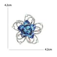 thumbnail image 6 of Xinyolin Elegant Flower Shape Brooch Sparking Rhinestones Inlaid Hollow Pin Suit Lapel Badge Dress Coat Accessories, 6 of 8