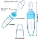 thumbnail image 2 of Biberón Dispensador de Alimentación Bebé Azul Diseño de Ventosa con Cuchara de Silicona, 2 of 7