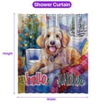 thumbnail image 5 of Watercolor Hello Winter Goldendoodle Chill Christmas Welcome Shower Curtain Doodle Dog Lover Gifts Idea Waterproof Bathroom Bathtub Curtain - 00016, 5 of 5