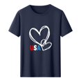 thumbnail image 4 of Tnhcen Men's Regular Fit Patriot Summer Shirts USA Flag Heart Print 4th of July Graphic Festival T-Shirt ​ S-3XL, 4 of 5