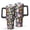 Pioneer Flower Floral-3, variant on 40oz Pioneer Flower Floral Print Pattern Insulated Tumbler with Handle, BPA-Free Leak Proof Lid and Straws, Double Wall Vacuum, Hot 12h/Cold 34h