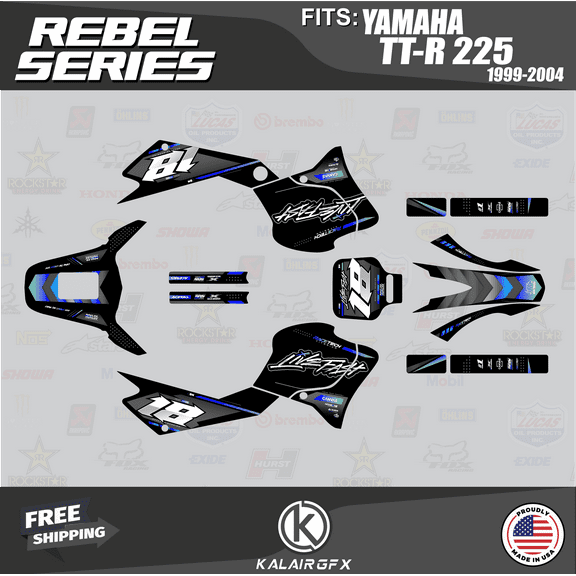 Kalair GFX Graphics Kit for Yamaha TTR225 (1999-2004) Rebel Series
