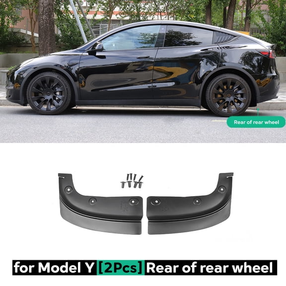 For Tesla Model Y 2020 2021 2022 2023 Rear Wheel Mud Flaps Car Modification Accessories Splash Guards Mud Fenders Kit