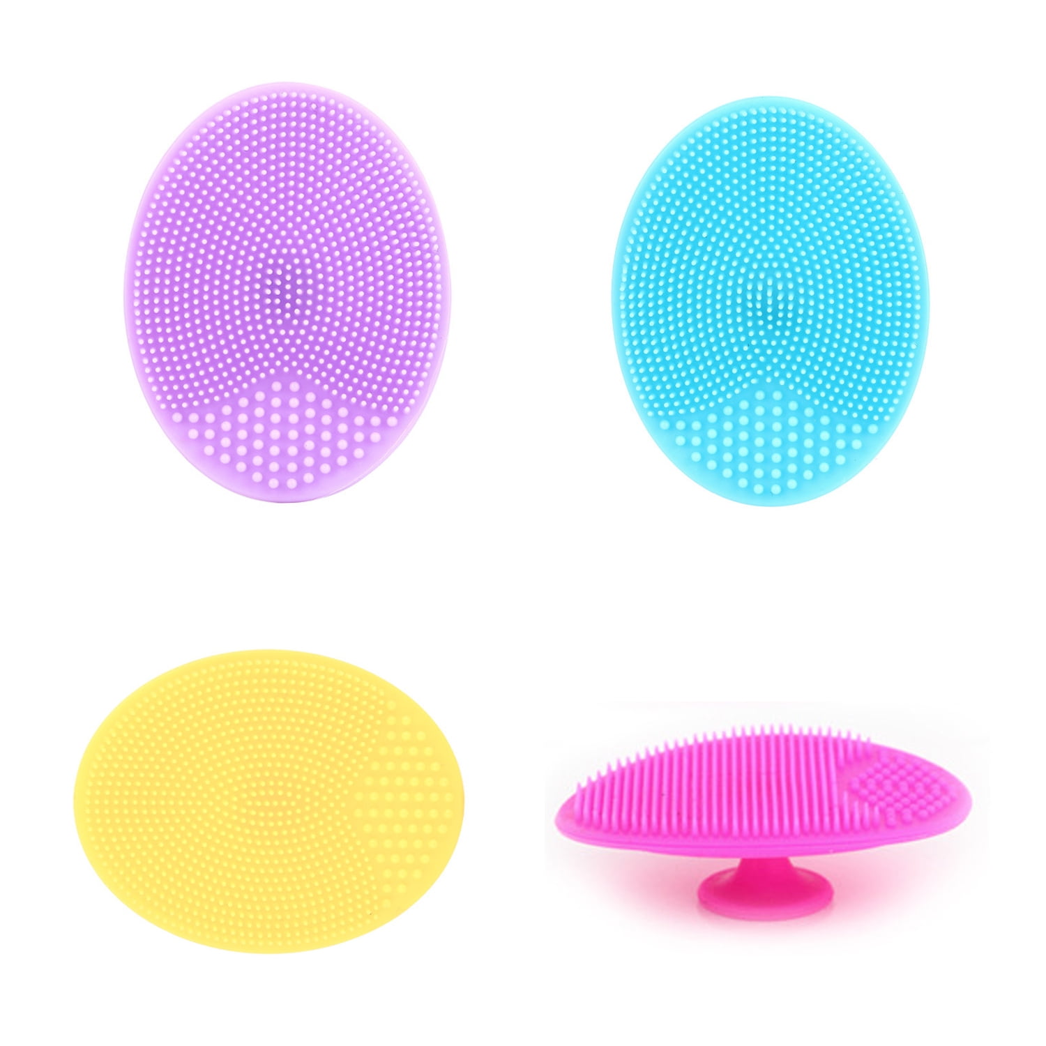 3 Pack Face Scrubber, Soft Silicone Facial Cleansing Brush Face