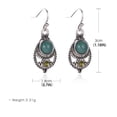 thumbnail image 3 of Pendientes para mujer, regalos para mujer, estilo bohemio europeo y de moda, pendientes de moda con colgante hueco de turquesa., 3 of 5