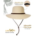 thumbnail image 2 of FURTALK Sombrero de sol de ala ancha para mujer con cordón de viento UPF Sombreros de paja de verano para mujer, 2 of 5