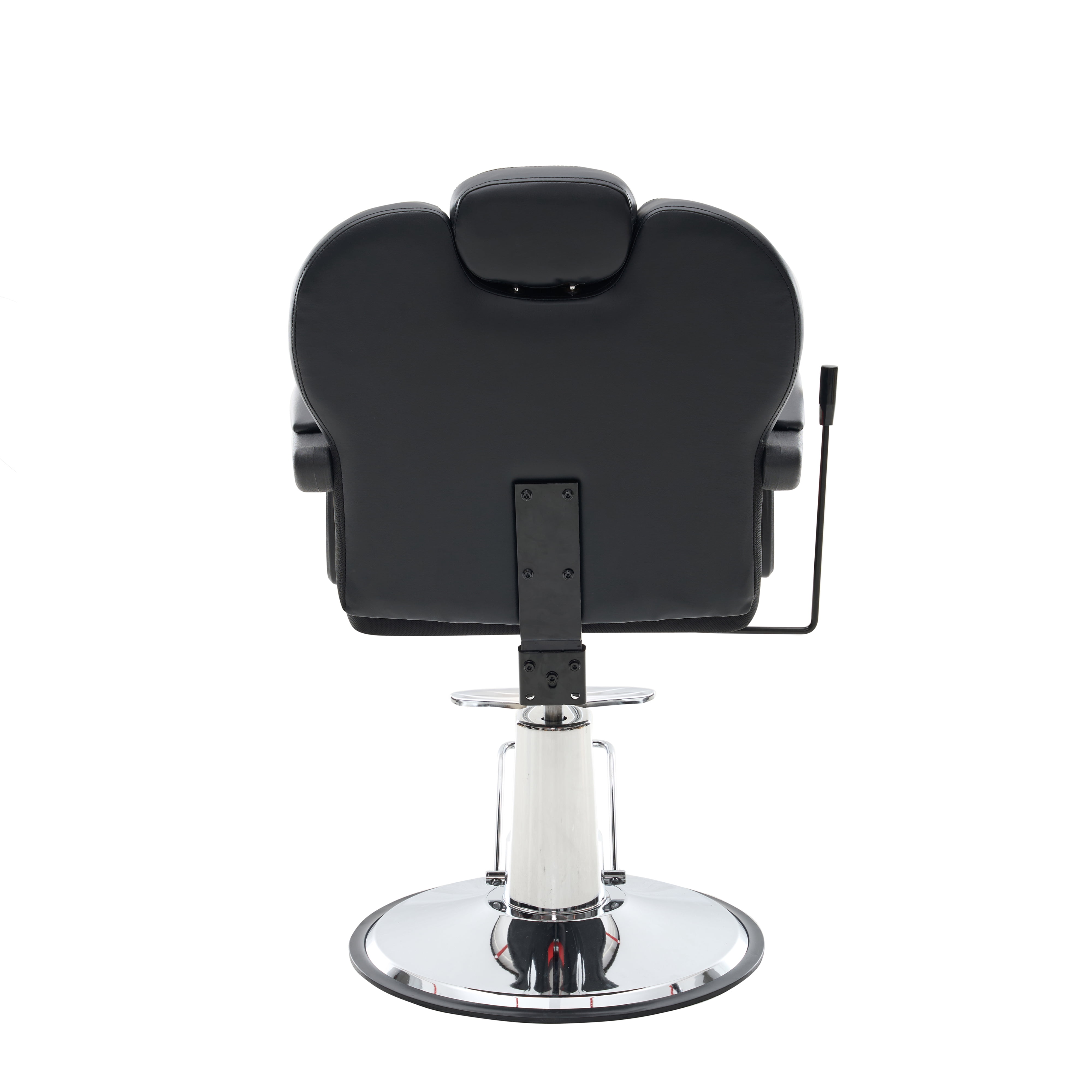 90 to 150-Degree Reclining Barber Chair with Hydraulic Pump and 360 Swivel, Heavy-Duty Salon Styling Chair with PU Leather and 400 lb Capacity, Red