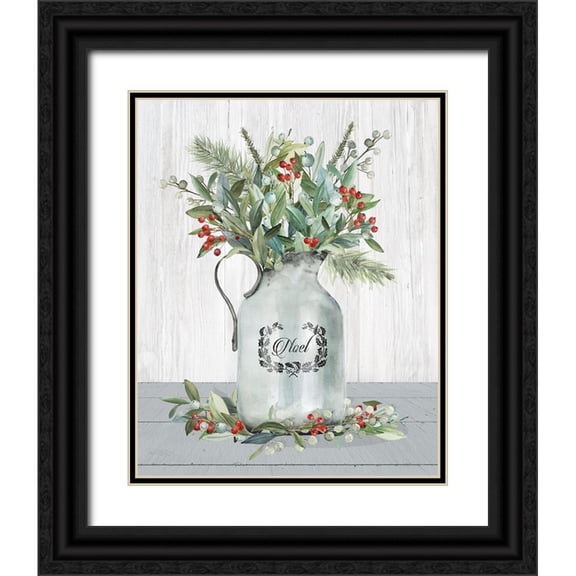 Robinson, Carol 12x14 Black Ornate Wood Framed with Double Matting Museum Art Print Titled - Farmhouse Christmas Noel