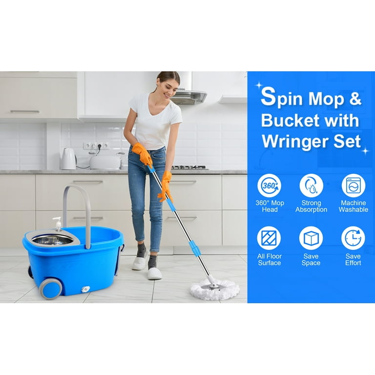 Microfiber 360 Spin Map Bunket Floor Cleaning
