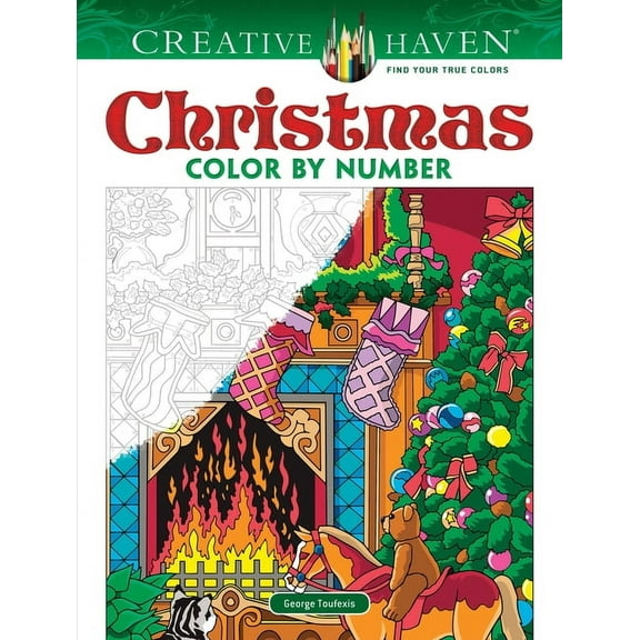 Adult Coloring Books: Christmas Creative Haven Christmas Color by Number, (Paperback)