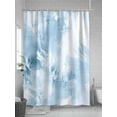 thumbnail image 5 of Abstract Art Shower Curtain, Light Blue White Dreamy Watercolor Modern Art Waterproof Shower Curtain Set with 12 Hooks Lightweight Washable Fabric Shower Curtains for Bathroom 60x72 Inches, 5 of 6