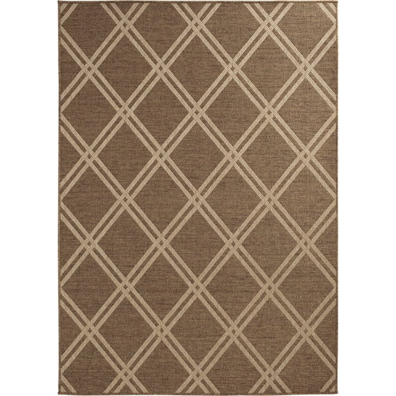 Trisha Yearwood TYWD Gather Minot 8' x 10' Geometric Indoor/Outdoor Area Rug , Brown