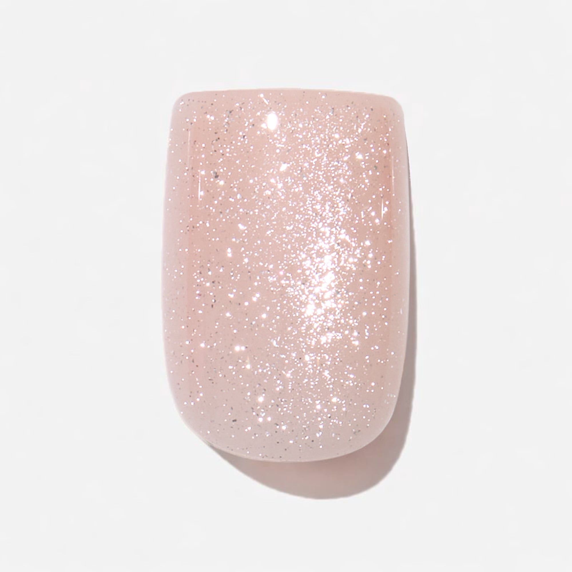 DIGI by Glamnetic Short Square Artificial Press-on Nails, Crystal, 24 Pieces