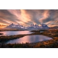 thumbnail image 2 of And Hongchao, Gu 32x23 Black Ornate Wood Framed with Double Matting Museum Art Print Titled - Autumn At Torres Del Paine, 2 of 4