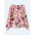 thumbnail image 6 of Scoop Women's and Women's Plus Flowy Asymmetrical Sheer Top, Sizes XS-4X, 6 of 6