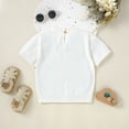 thumbnail image 5 of EnJoCho Children's Trendy Tees Baby Boys Girls Short Sleeve Pullover Sweater Cotton Knit Sweaters Tops Shirt Casual Trendy Tee Tops, 5 of 8