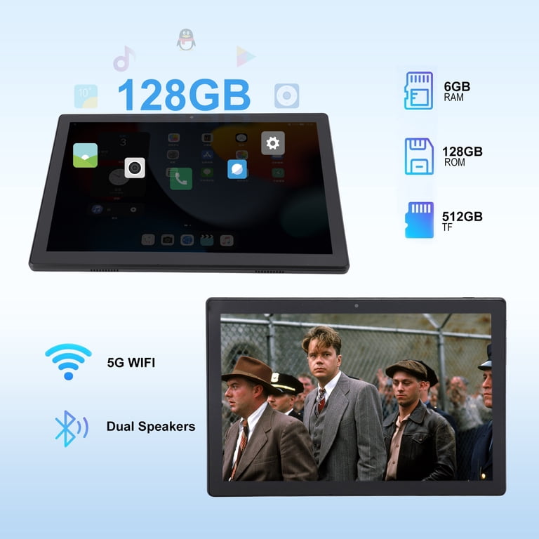 10.1 Inch Tablets, Android Tablet 128GB ROM 512GB Expand, 1920