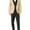 Champagne Contrast, variant on Adam Baker by Statement Men's Single Breasted Three Piece Shawl Collar Tuxedo - White Contrast - 52R