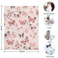thumbnail image 4 of Pink Butterfly Pattern Blanket,Comfortable Soft Flannel Throw Blanket,All Season,Warm Lightweight Blankets for Sofa Bed Couch Living Room Chair,30"x40", 4 of 4