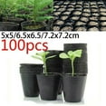 thumbnail image 3 of 100Pcs Garden Plastic Plants Nursery Pot Pots Seedlings Flower Plant Container, 3 of 5
