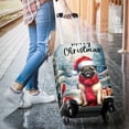 thumbnail image 3 of Merry Christmas Pug Enjoys Woofmas Winter Xmas Holiday Travel Luggage Cover Dog Lover Gifts Suitcase Dust Protective Decor - 02022, 3 of 5
