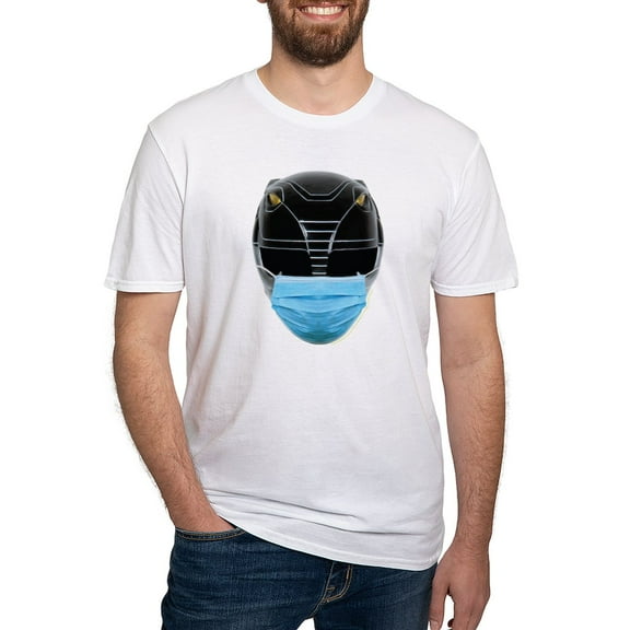CafePress - Power Rangers Black Ranger W Men's Classic T Shirt - Fitted T-Shirt, Vintage Fit Soft Cotton Tee