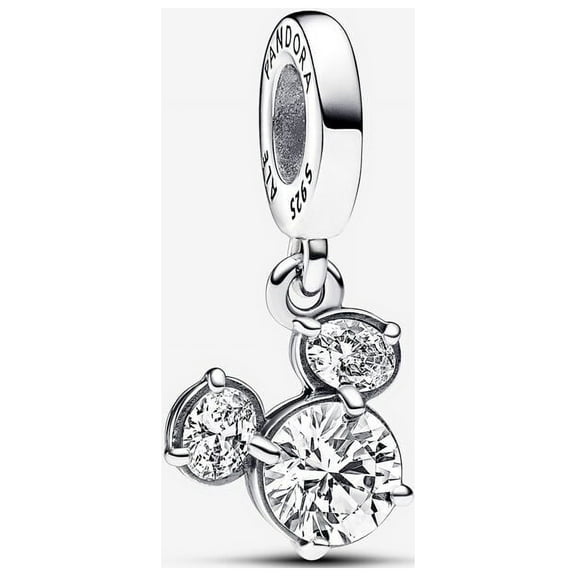 Pandora Disney Mickey Mouse Sparkling Head Silhouette Dangle Charm