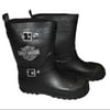 Harley-Davidson Big Boys' Biker Rain Boots, Bar & Shield, Black 3285044 (13/1), Harley Davidson