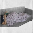 thumbnail image 5 of Floral Soft Flannel Fleece Blanket, Romantic Watercolor Flowers Soft Violet Tones Pattern Blooming Elements, Cozy Plush for Indoor and Outdoor Use, 50" x 70", Purple and Reseda Green, by Ambesonne, 5 of 5