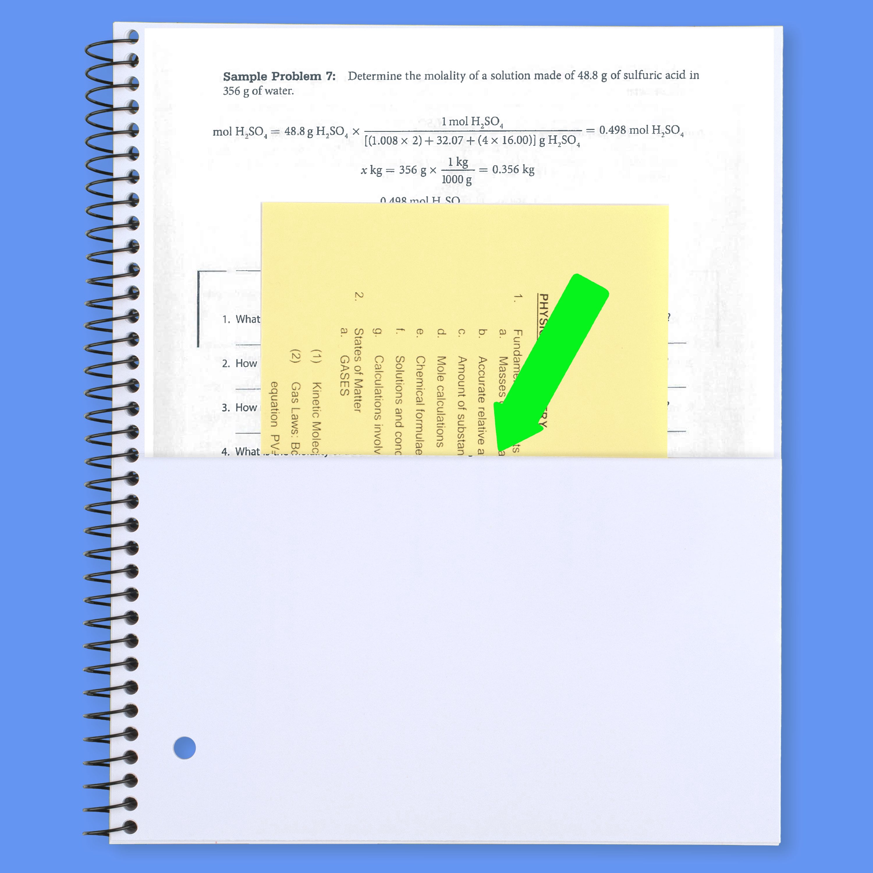 Mead 3 Subject College Ruled Notebook, 8.5" x 11", Pastel Blue, Poly, Spiral, 120 Sheets