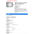 thumbnail image 2 of Right Door Mirror Glass - Compatible with 2015 - 2020 Ford Edge 2016 2017 2018 2019, 2 of 2