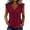Red, variant on Ashirexll Tops for Women Trendy Casual Loose Fashion Sleeveless V-Neck Button Up Pullover Top for Summer