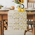 thumbnail image 5 of Table Runner Yellow Gray Floral Table Decoration for Kitchen Dinning Spring Flowers Retro Table Decoration for Indoor Outdoor Party Wedding Decor 13x72 Inch, 5 of 7