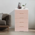 thumbnail image 5 of 5 Drawers Storage Cabinet Closet Drawers Tall Storage Tower for Closet, Dorm, Dresser Organizer Portable Storage Tools for Bedrooms Kitchens (Pink), 5 of 19