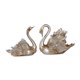 thumbnail image 3 of 2 piezas de cisne escultura figurina de cisne regalo de inauguración de la casa decoración moderna decoración del hogar adornos para la casa del hogar Plata, 3 of 9