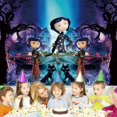 thumbnail image 2 of Coraline Backdrop Banner Party Supplies Poster Movie Theme Background for Photography Kids Birthday Decorations, 2 of 4