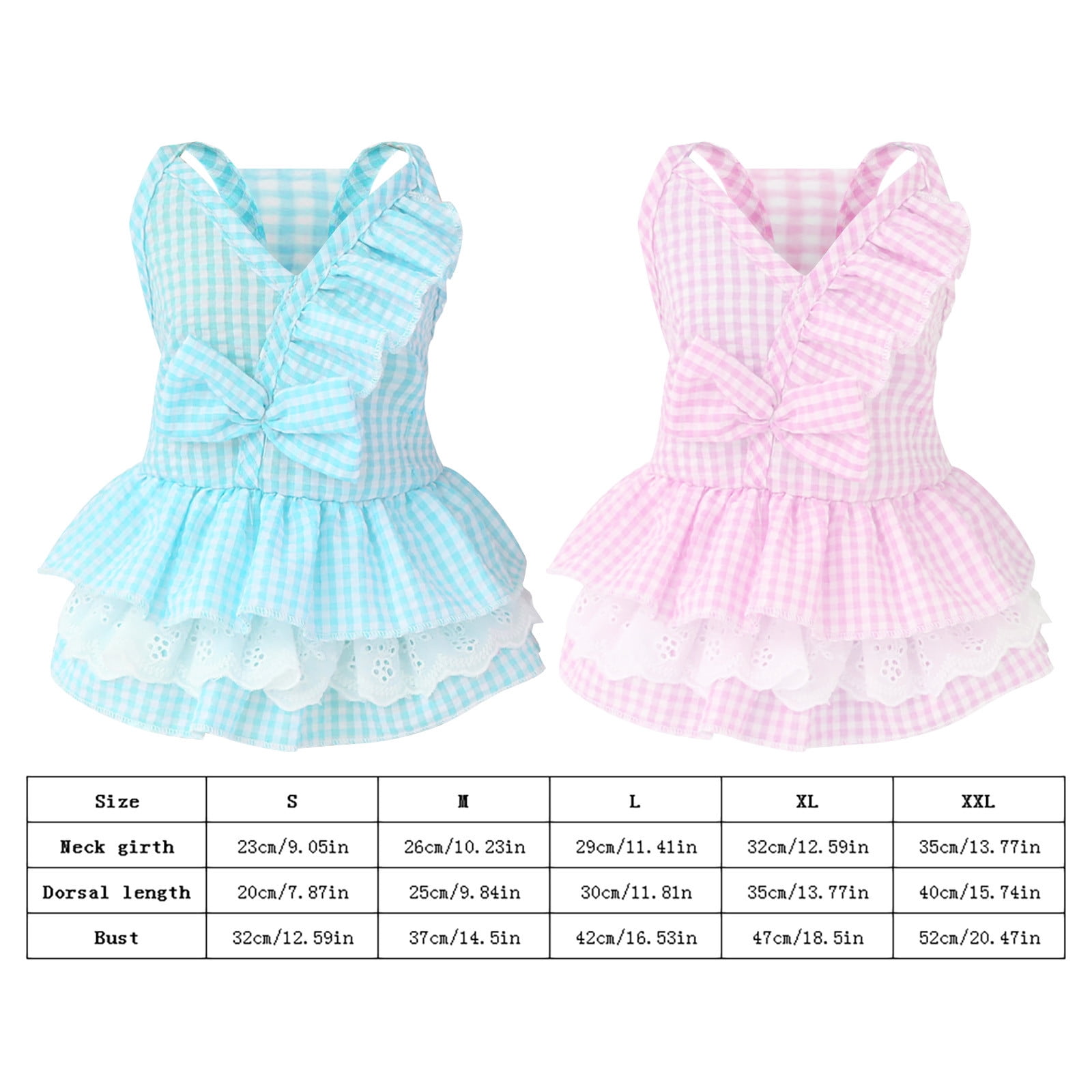 Buy KUTKUT Dog Cat Plaid Dress for Small Pets Puppy Kitten Plaid Ruffle Dog  Dress, Small Dogs Girl Summer Dress with Bow, Pet Party & Daily Apparel for  Dogs/Cats (Size: L, Aljustable