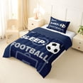 thumbnail image 2 of Erosebridal Football Court Pattern Twin Comforter Sets,Ball Sport Games Bedding Set For Soccer Lovers,Reversible Navy 2-Piece, 2 of 7