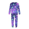 thumbnail image 6 of Matching Halloween Pajamas Set for Whole Family, Breathable Long Sleeve Halloween Family Pajamas with Green Ghost Pumpkin Print, Fun Family Halloween Pajama Set Party, 6 of 6
