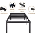 thumbnail image 4 of Marco de Cama Metálico, Marco de Cama de Metal Antideslizante, Cama Individual, Marco de Cama de Plataforma Duradera, Fácil Montaje, Resistente y Duradero (95 * 190), 4 of 9