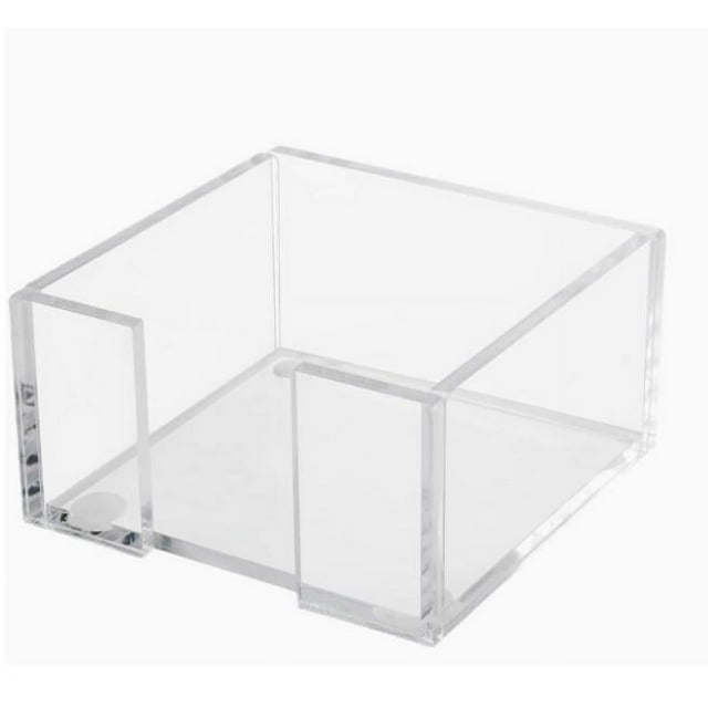 Portanotas adhesivas de acrílico transparente, dispensador de notas adhesivas de acrílico para dormitorio y organizador de escritorio de oficina.