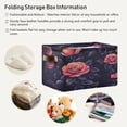 thumbnail image 6 of Square Storage Basket 14.2*10.2*8.3 Inch One Sizex1 Shelf Basket Open Home Storage Bins Bedroom Storage Basket Closet Storage Stylish Decor Cartoon Red Rose, 6 of 9