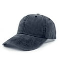 thumbnail image 3 of 2pcs Washed Cotton Twill Baseball Cap,Adjustable Sun Hat For Men Women,College Students' Fashionable Hats For Outdoor Activities,Blue And Grey, 3 of 5