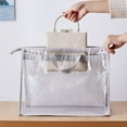 thumbnail image 5 of Bobasndm Clear Dust Storage Bags for Handbags, Clear Dustproof Storage Bag, Closet Storage Bag, Hanging Purse Storage Organizer, Dust Bag with Zipper and Handle, 5 of 9