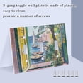 thumbnail image 3 of Yayeee Toggle Light Switch Wall Plate 2-Gang 4.56"x4.48" Decorative Outlet Cover, Ocean Boat, 3 of 7