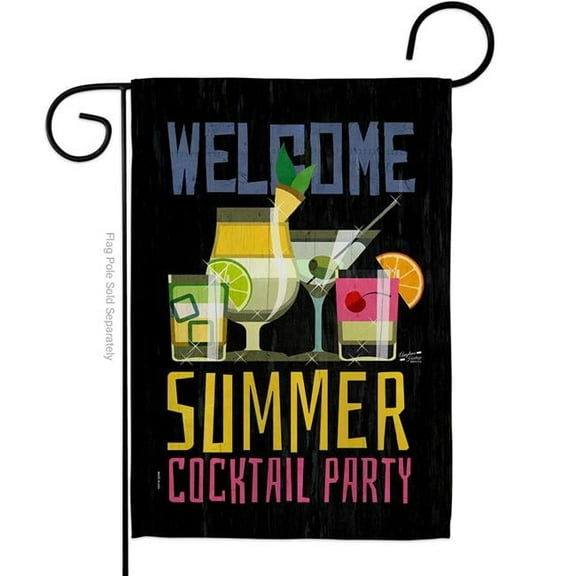 Angeleno Heritage G135541-BO Summer Cocktail Beverages 13 x 18.5 in. Double-Sided Decorative Vertical Garden Flags for House Decoration Banner Yard Gift