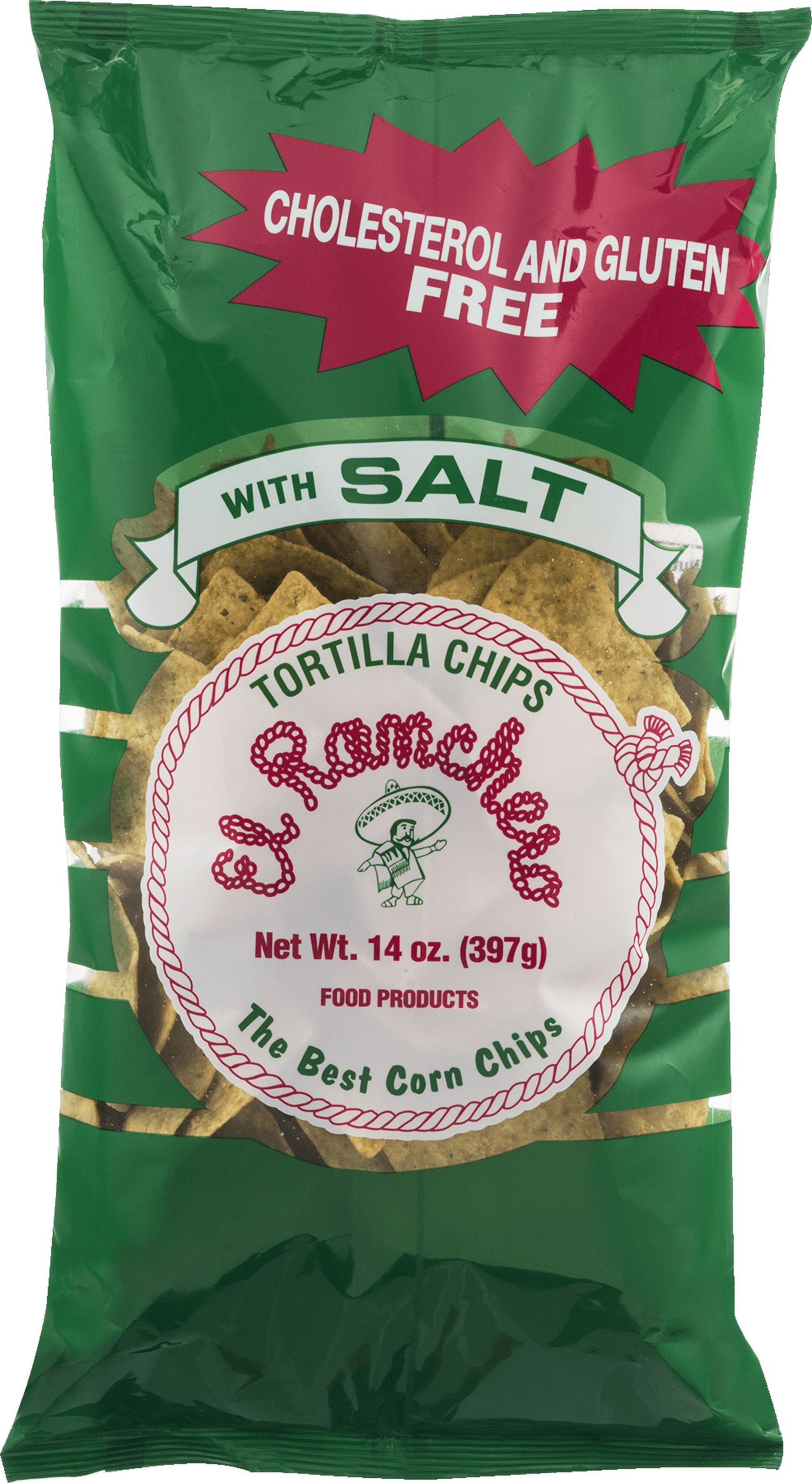 El Ranchero Cholesterol-Free Tortilla Chips Bag with Salt, 14 Oz.