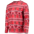 thumbnail image 2 of Men's Concepts Sport Red Texas Tech Red Raiders Ugly Sweater Long Sleeve Top and Pants Sleep Set, 2 of 5